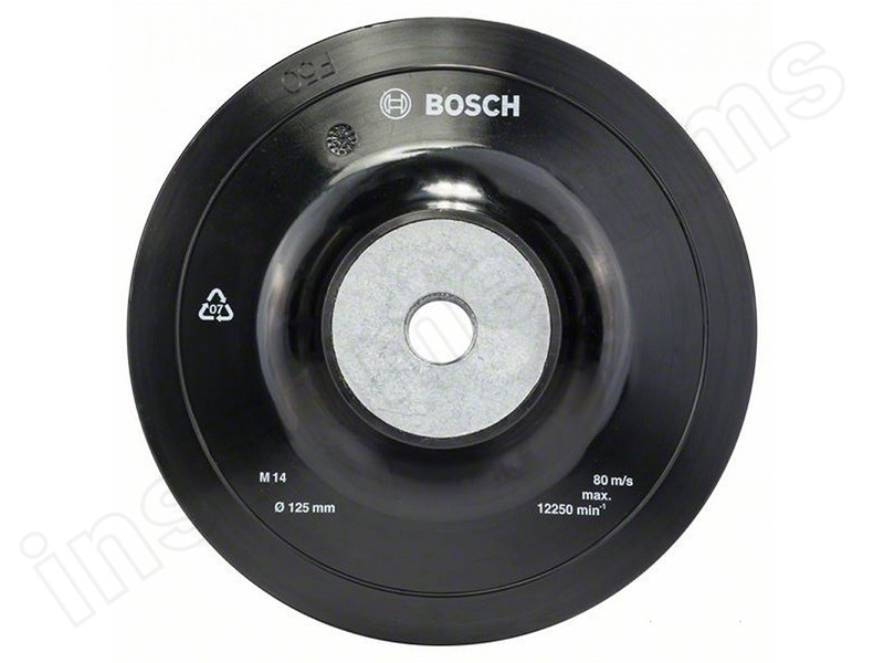 Опорная резиновая тарелка для фибро-кругов М14 Bosch d=125мм - фото 1